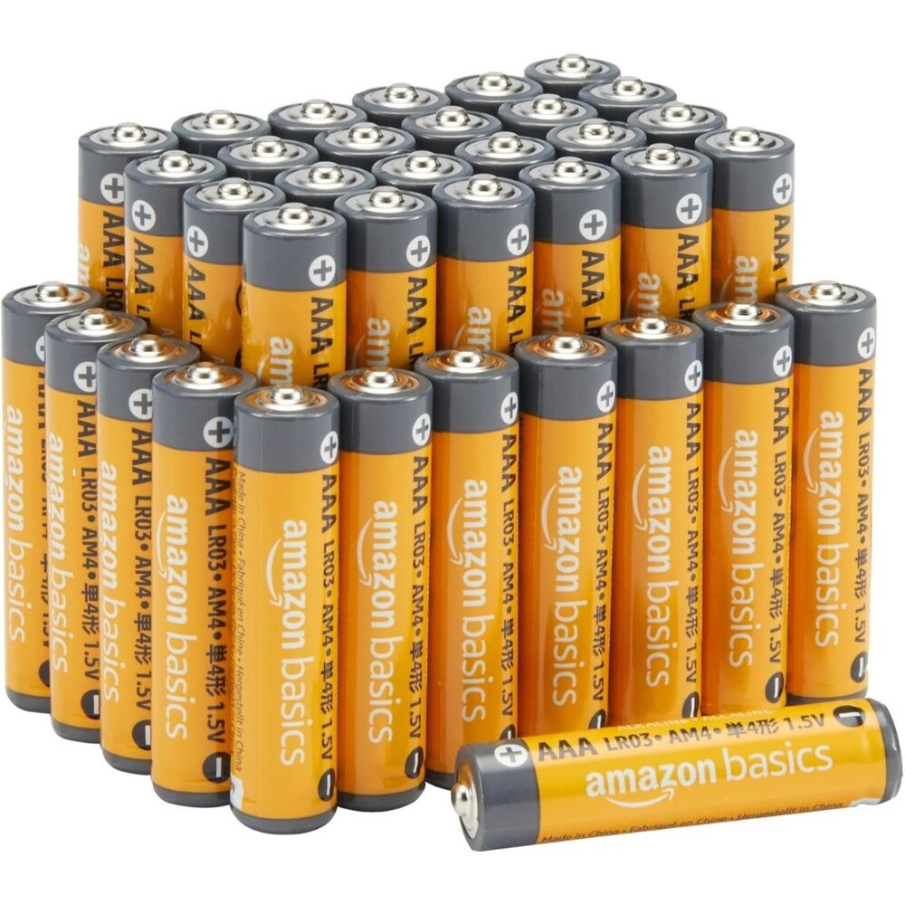 Amazon Basics AAA Long-Lasting Alkaline Batteries 36 Pack 1.5V Emergency Storage